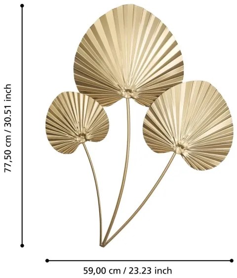 Eglo 426011 - Fali dekoráció CHIKUMA 77,5x59 cm arany