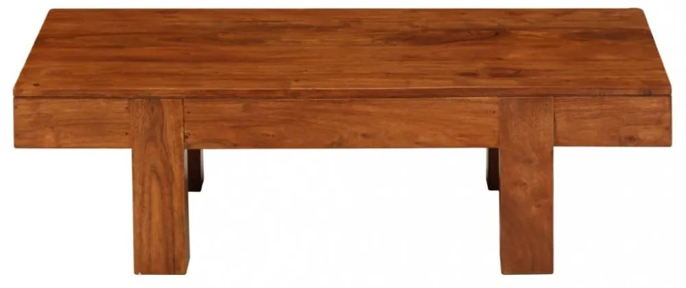 tömör akácfa dohányzóasztal mézszínű bevonattal 100x50x30 cm