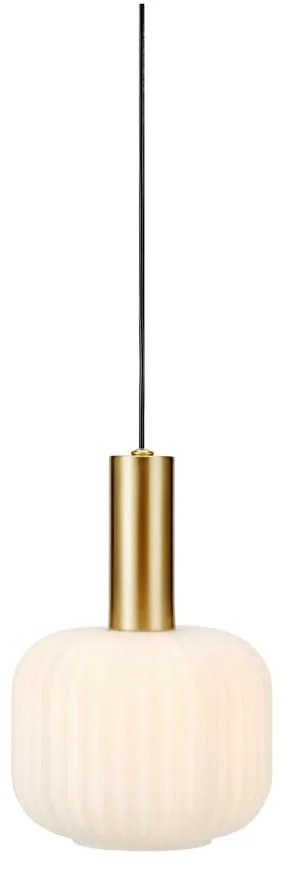 Fekete-aranyszínű függőlámpa üveg búrával Sober – Markslöjd