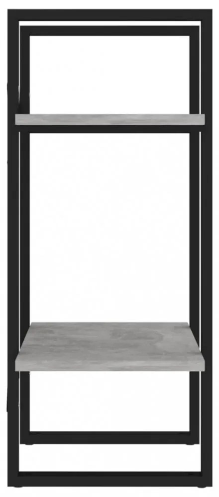 2-szintes betonszürke szerelt fa könyvszekrény 40 x 30 x 70 c