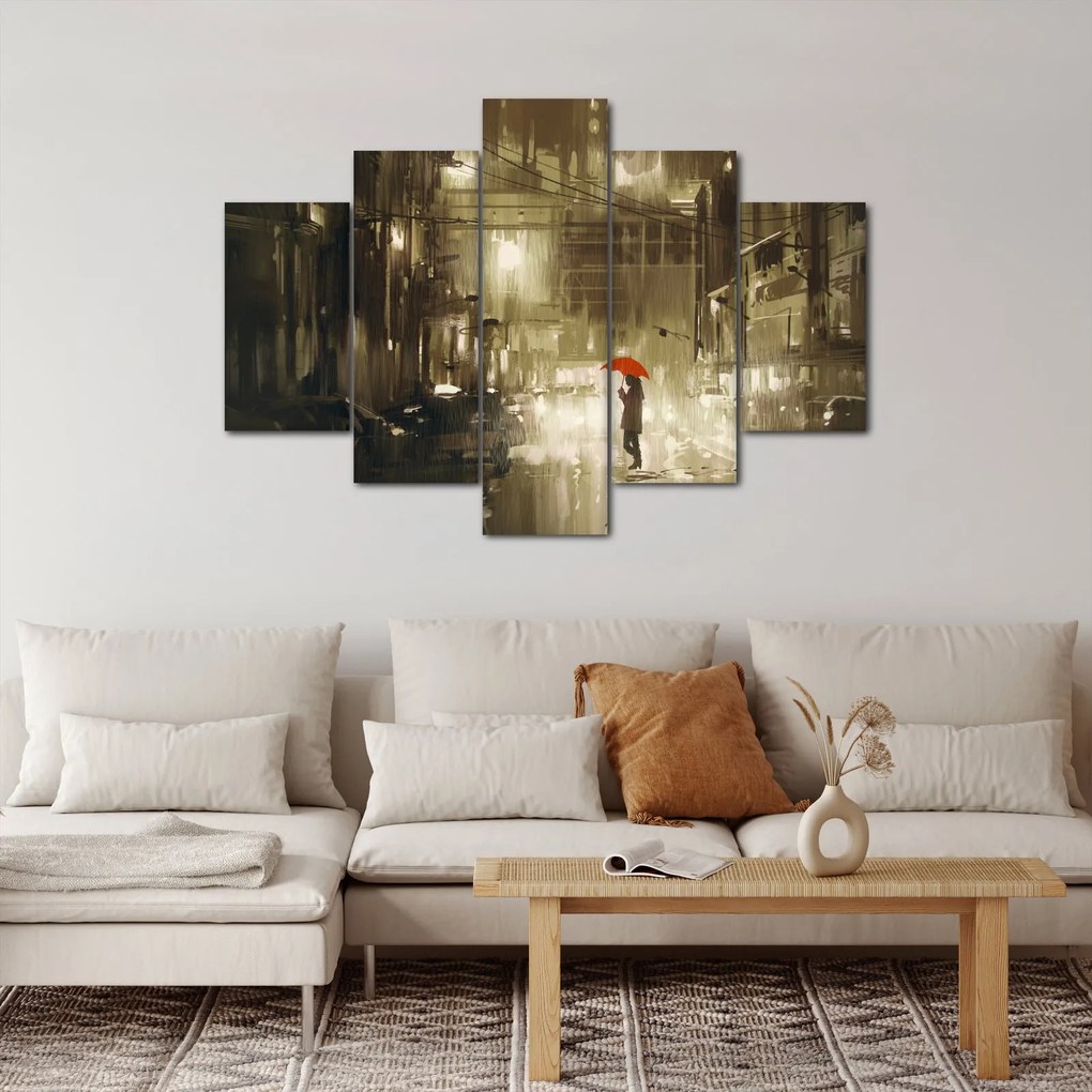 Kép - Nő egy esős éjszakán (150x105 cm)