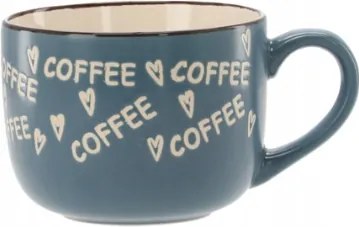 Kávés bögre tea Nagy 530 ml Coffee türkiz porcelán