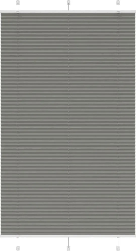vidaXL pliszírozott redőny antracit 120x200 cm szövetszélesség 119,4cm