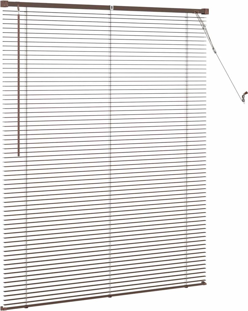 vidaXL Zsaluzia Állítható Sötét barna mintával 150 x 110 cm PVC