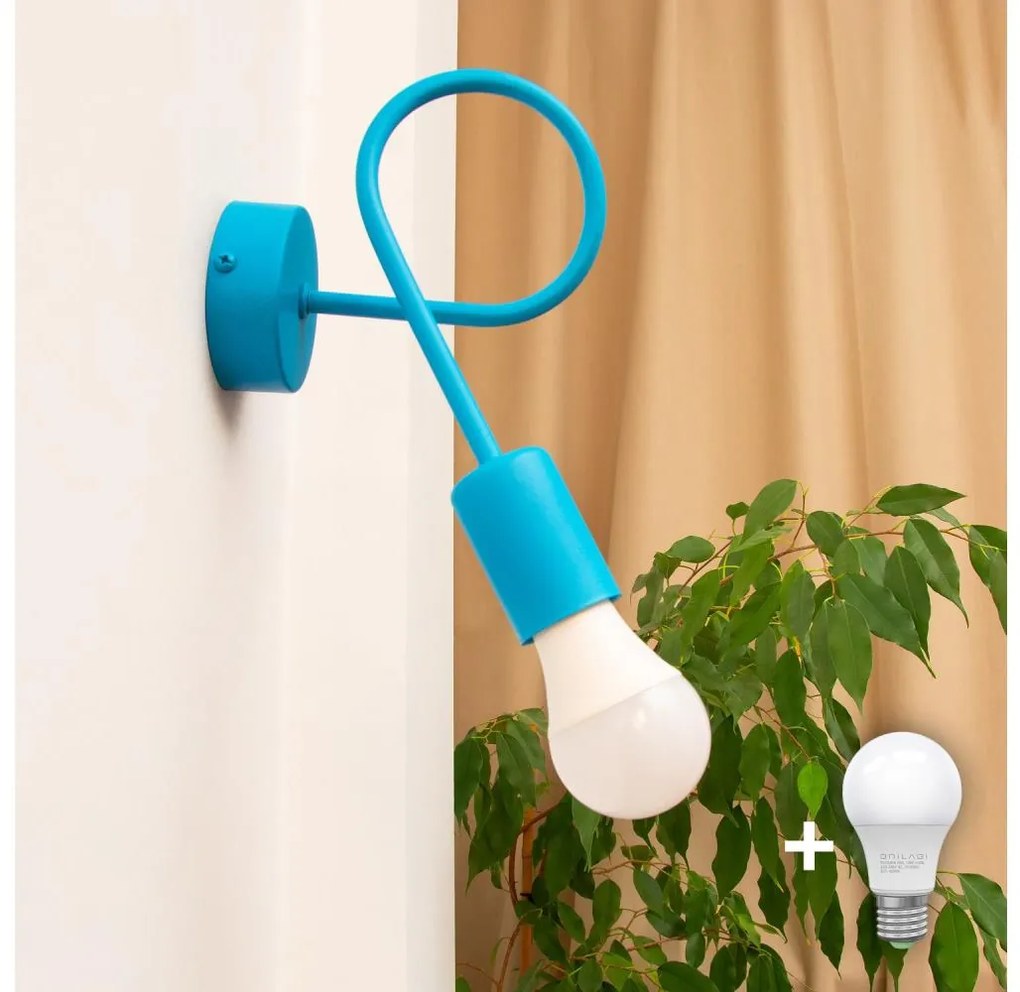 Fali lámpa OXFORD 1xE27/15W/230V kék