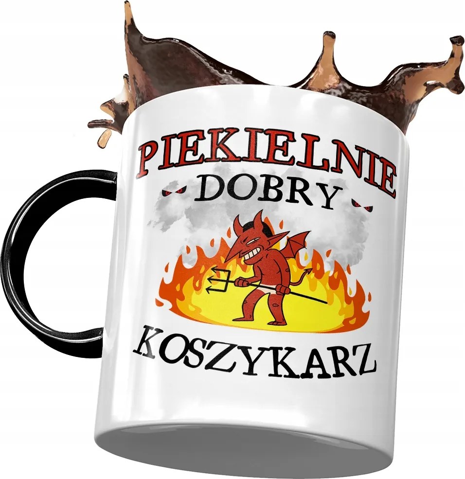 Fekete Bögre Kosárlabdázónak Pokolian Jó Nyomtatott Bögre Fotóval