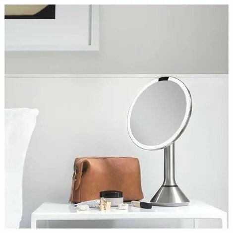 Simplehuman Sensor Touch DUAL kozmetikai LED tükör, 5x nagyítás, matt ezüst