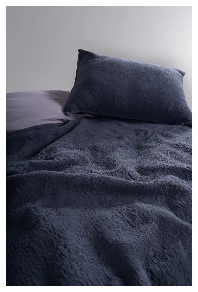 Sötétszürke jacquard ágytakaró és párnahuzat szett 180x240 cm Jacquard – Mila Home Luxury