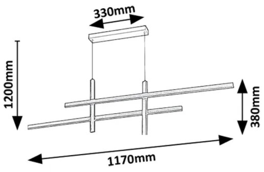 Rabalux 72366 - LED Csillár zsinóron SEVERINE LED/40W/230V 3000K