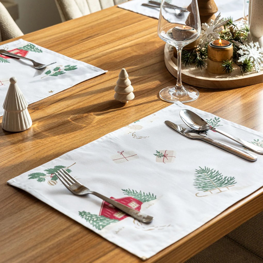 Goldea reggeliző alátét - extra erős 100% - os pamut - tradicionális karácsonyi - 2db 30 x 40 cm