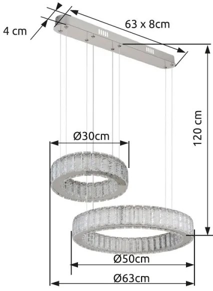 Globo 67162-80 - LED dimmelhető MUCKY függeszték 80W/230V 2700-6000K + DO