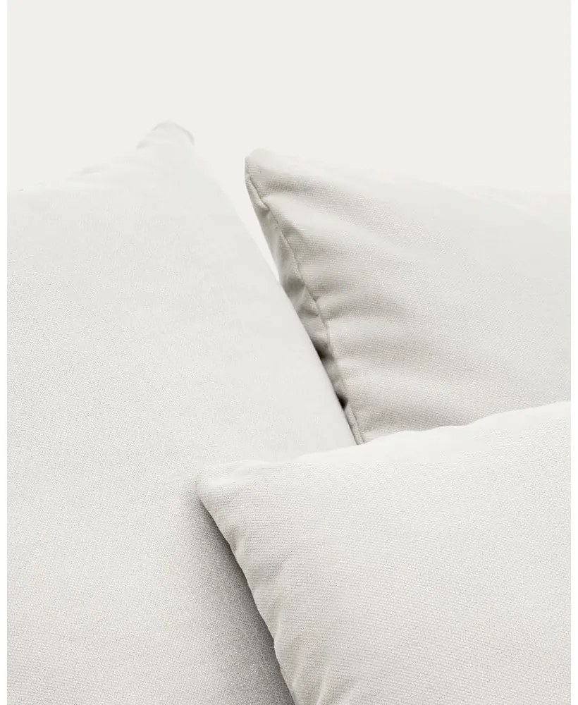 Fehér len fotel Nora – Kave Home