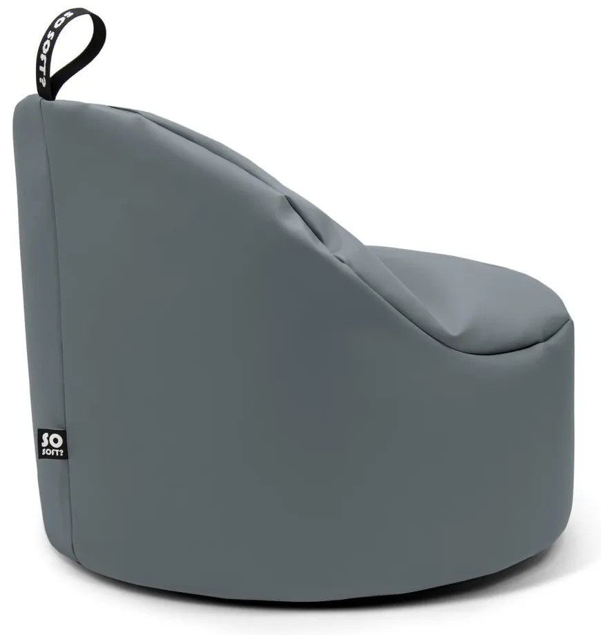 Bézs bőrutánzat babzsákfotel Round XL – So Soft?