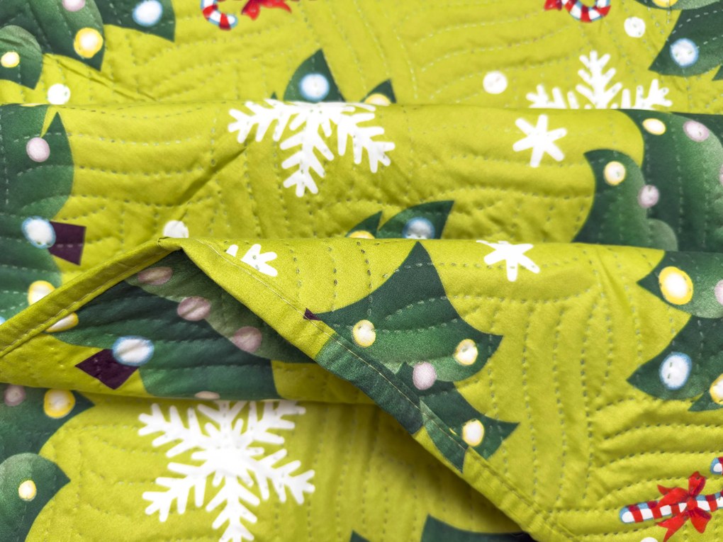 Ágytakaró CHRISTMAS TREE, zöld Méret: 170 x 210 cm