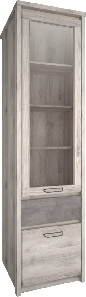 Vitrin 1D1W1S, nairobi gesztenye/onix, JESI NEW