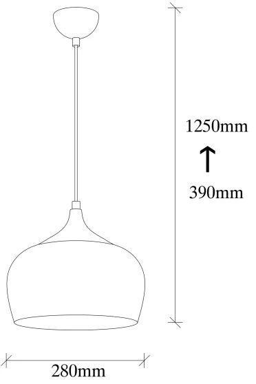 Csillár zsinóron SAGLAM 1xE27/40W/230V