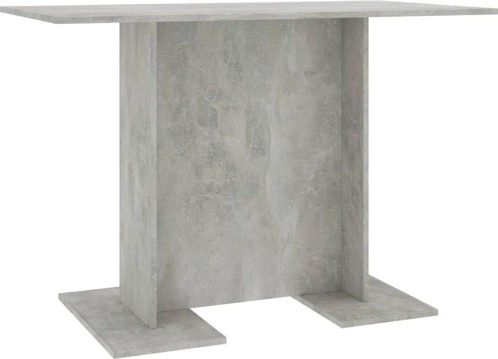 vidaXL betonszürke szerelt fa étkezőasztal 110 x 60 x 75 cm