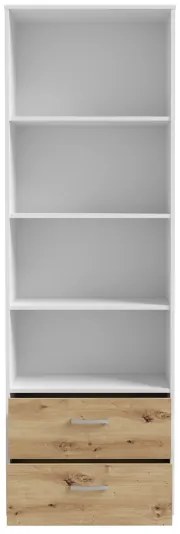 Könyvszekrény URO artisan tölgy/fehér