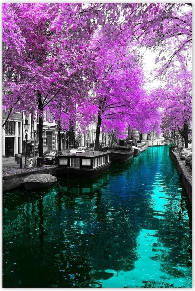 Poszterek 80x120 Folyó Amszterdamban