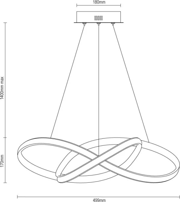 LED függesztett lámpa + távirányító 145 W – J4392/B