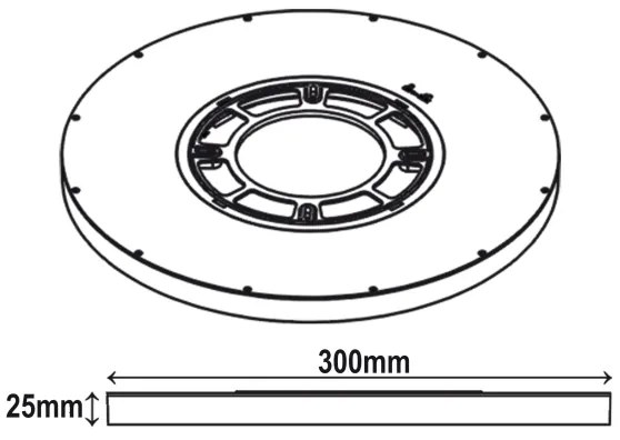 Top Light - LED Mennyezeti lámpa REVIT LED/24W/230V átm. 30 cm fehér