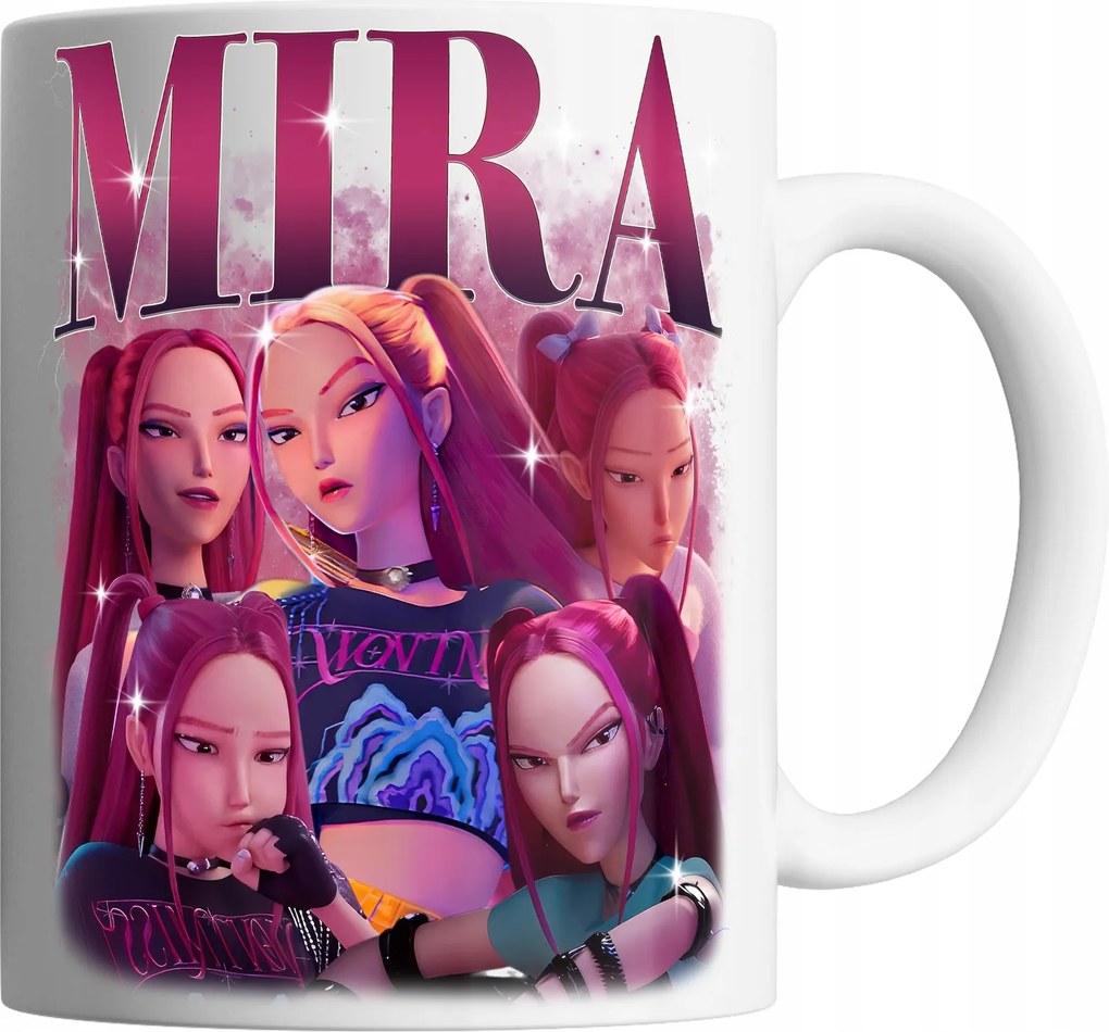 Bögre 330ml Mira Huntrix Kpop Demon Hunters Rumi Zoey Ajándék Név