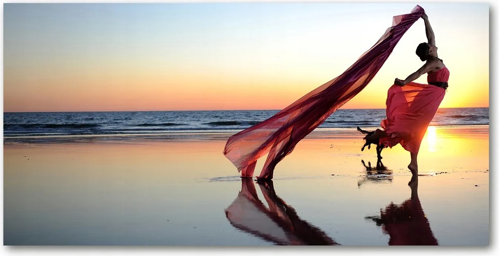 Fotó üvegfestmény Táncoló nő 140x70