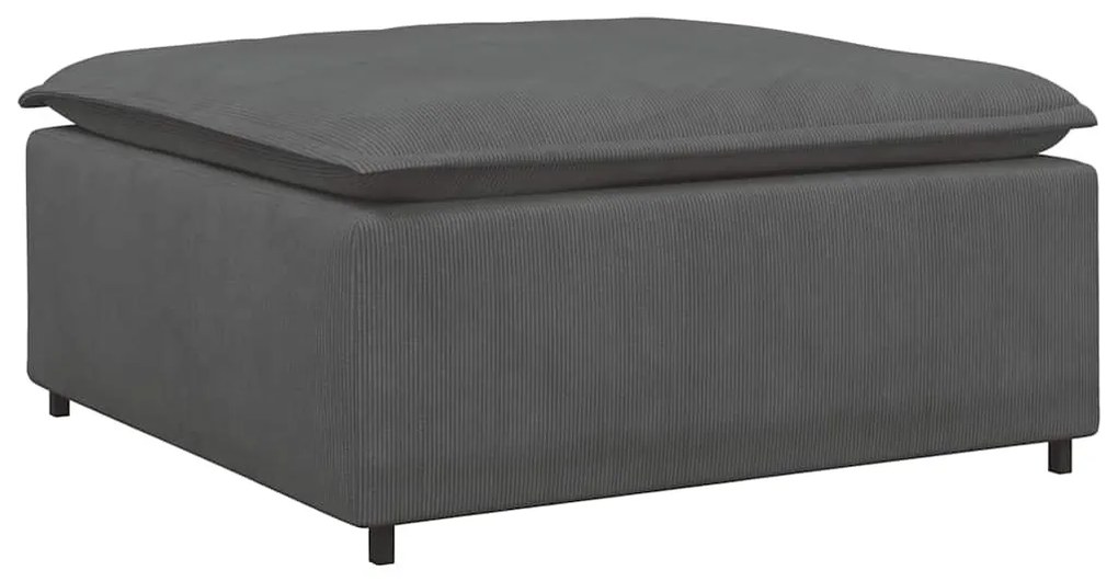 sötétszürke moduláris kanapé lábzsámoly modul 100x100x48 cm