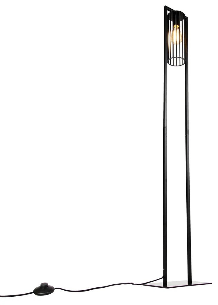 Okos, modern állólámpa fekete színben, WiFi ST64-gyel - Balenco Wazo