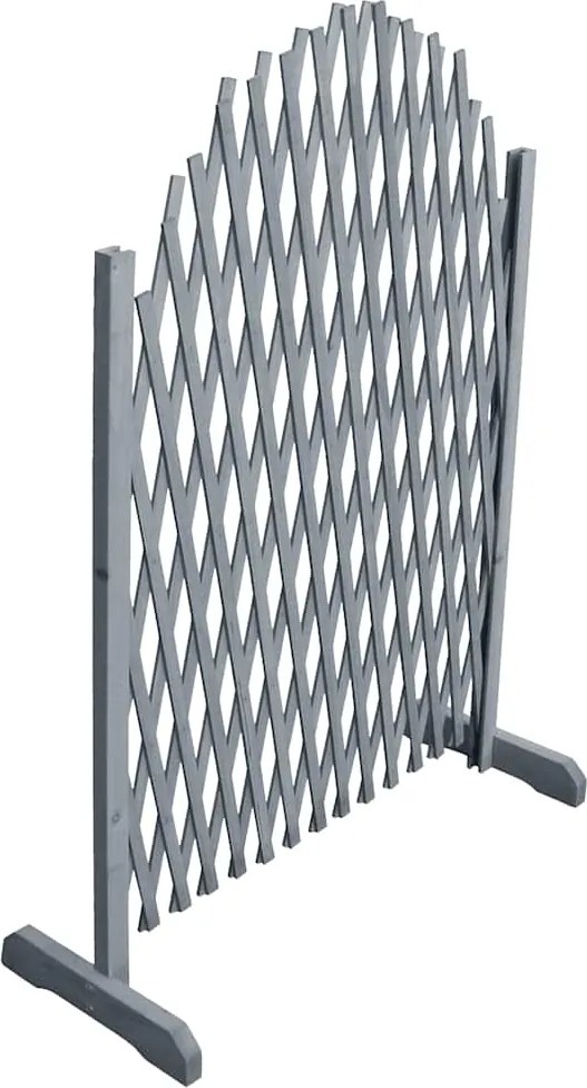 vidaXL szürke tömör fenyőfa rácskerítés 1,8 x 1 m