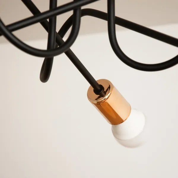 LED felületre szerelt csillár OXFORD 3xE27/15W/230V fekete