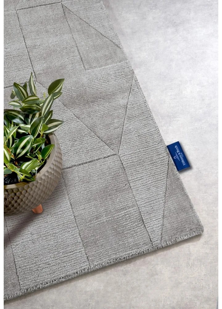 Szürke kézi szövésű gyapjú futószőnyeg 80x250 cm Ursule – Villeroy&Boch