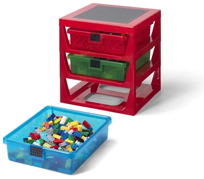 Storage piros rendszerező 3 fiókkal - LEGO®