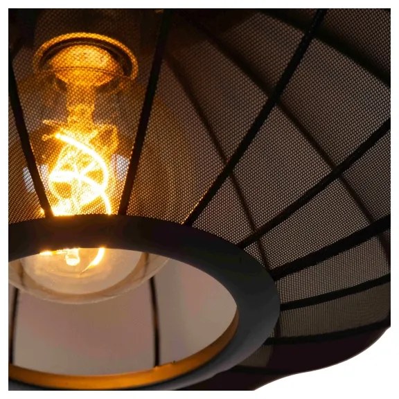 Lucide 03447/52/30 - Csillár zsinóron CORINA 1xE27/40W/230V átm. 50 cm fekete