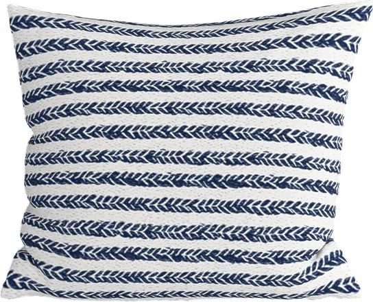 Pamut párnahuzat NAVYSTA POLY 45x45 cm, kék-fehér