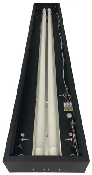 Fénycsöves lámpa T8 2xG13/18W/230V 120 cm fekete