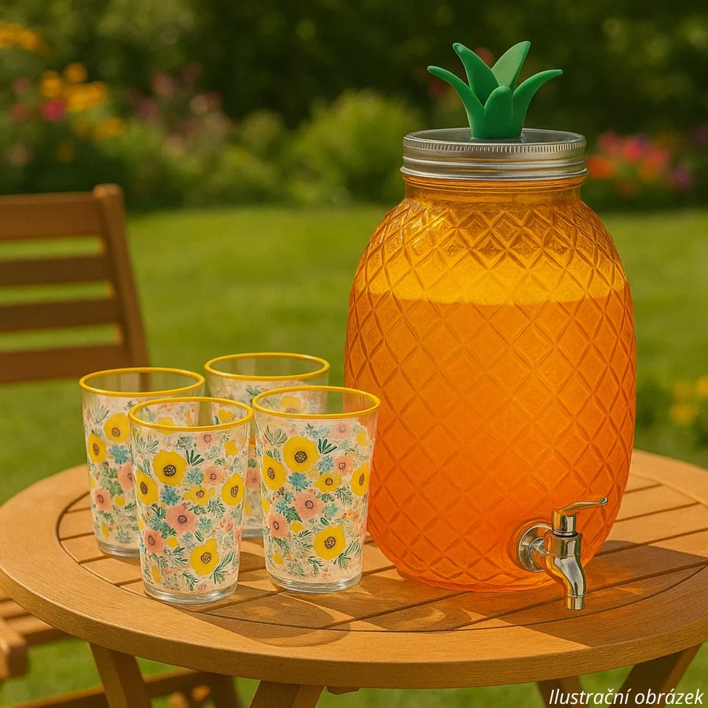 EH Üveg italadagoló 4,5 l, narancssárga