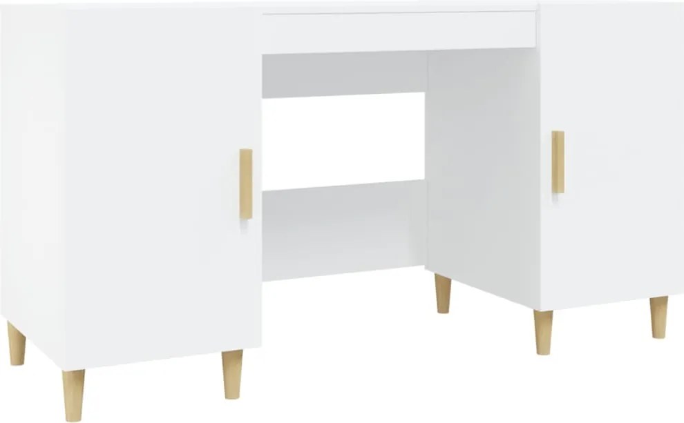 vidaXL fehér szerelt fa íróasztal 140 x 50 x 75 cm