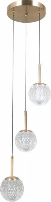 ITALUX PND-40827-3-HBR-CL - PADRI kábeles csillár 3xG9/5W/230V, arany