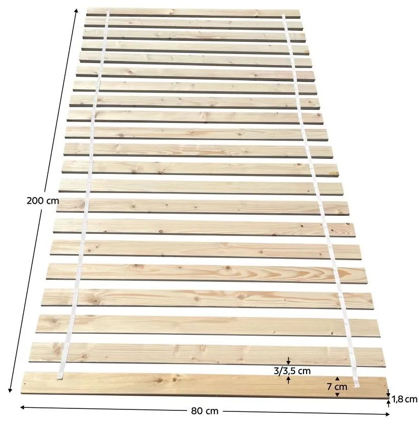 Léces ágyrács 80x200 cm Plamosa (természetes) . 1097195