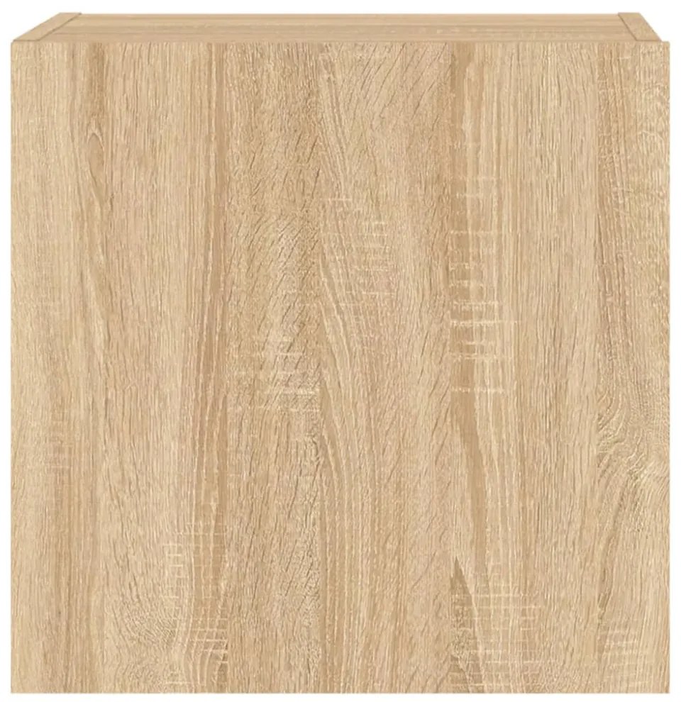 2 db sonoma tölgy szerelt fa fali TV-szekrény 40,5 x 30 x 40 cm