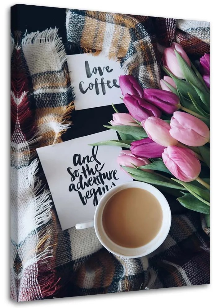 Gario Vászonkép Reggeli kávé Méret: 60 x 90 cm