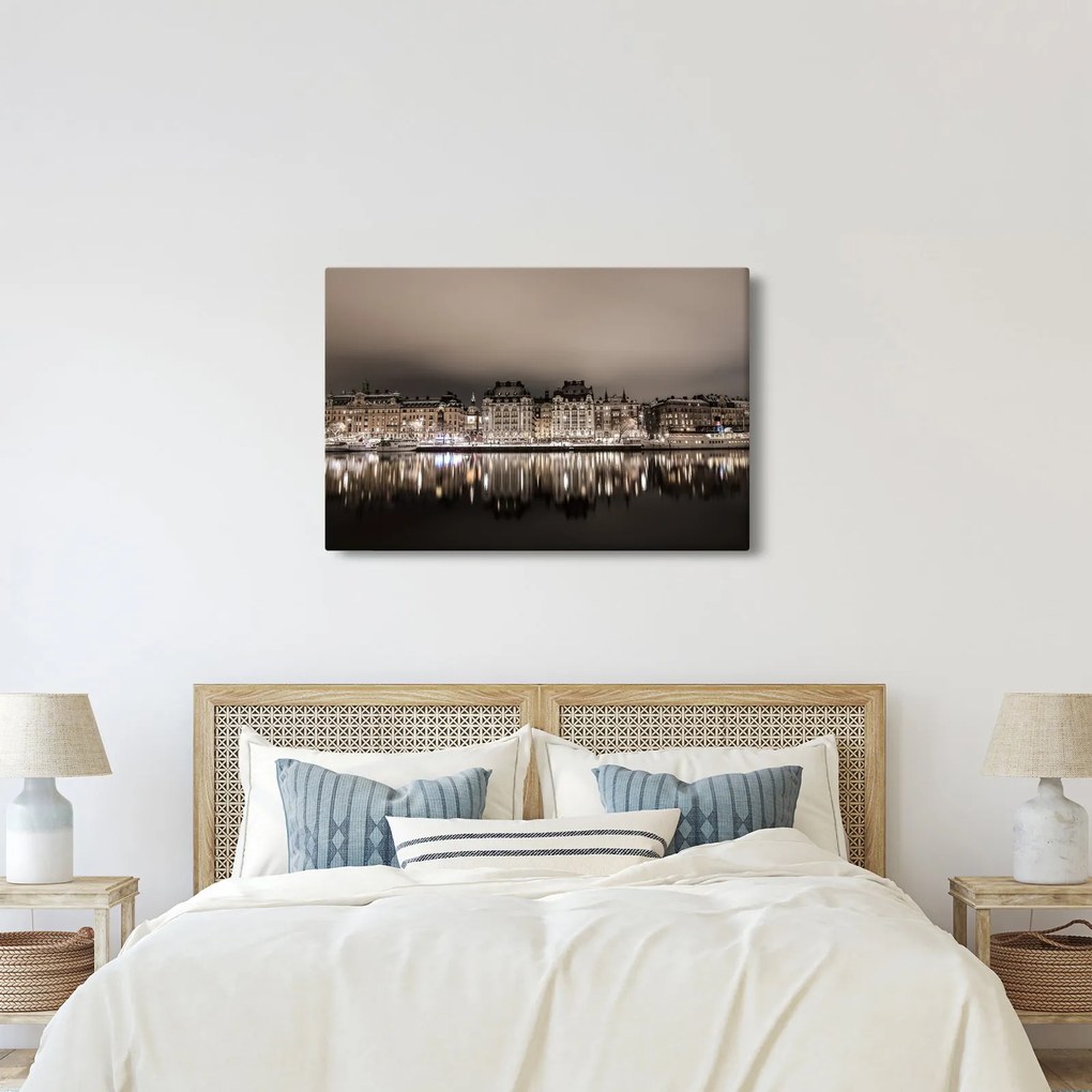 Egy város képe a félhomályban (90x60 cm)