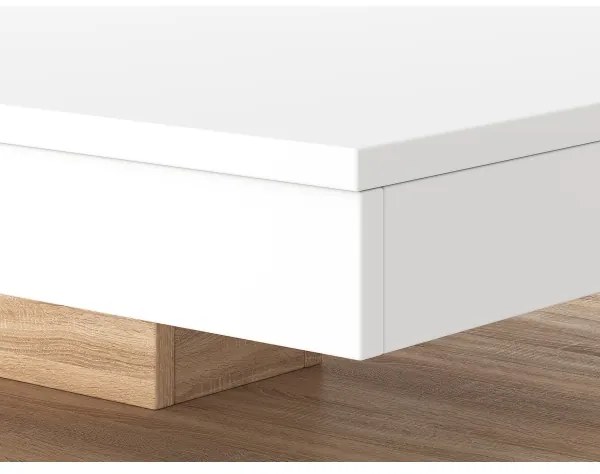 TIMO dohányzóasztal fehér/sonoma tölgy