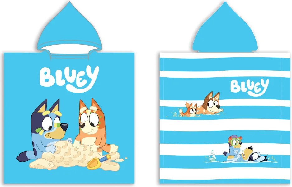 Bluey Sandy Fun strand törölköző poncsó 50x100 cm (Fast Dry)