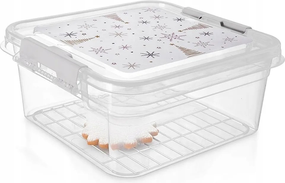 Süteménytartó keksz mézeskalács tároló ajándékok 4,5L