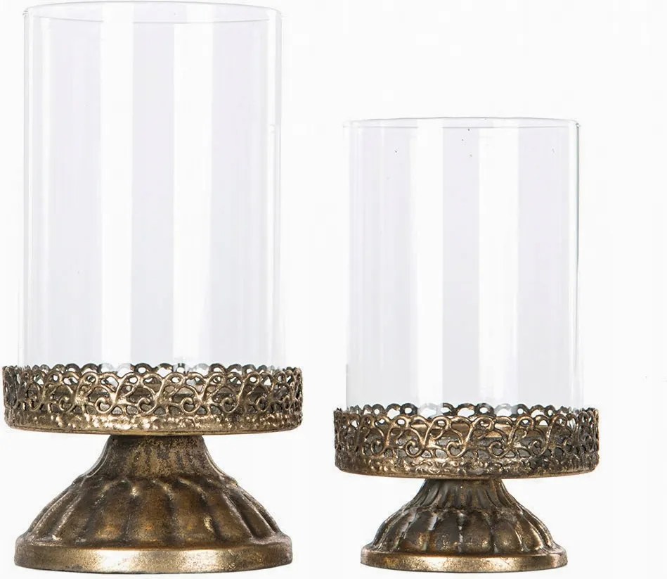 2 db Anastasia Gyertyatartó arany retro