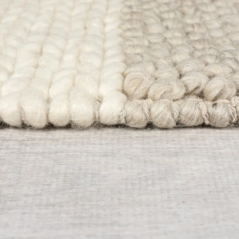 Bézs kézi szövésű gyapjúkeverék szőnyeg 160x230 cm Minerals Patchwork – Flair Rugs