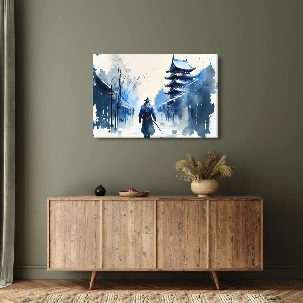 Kép - Szamuráj, akvárium (90x60 cm)