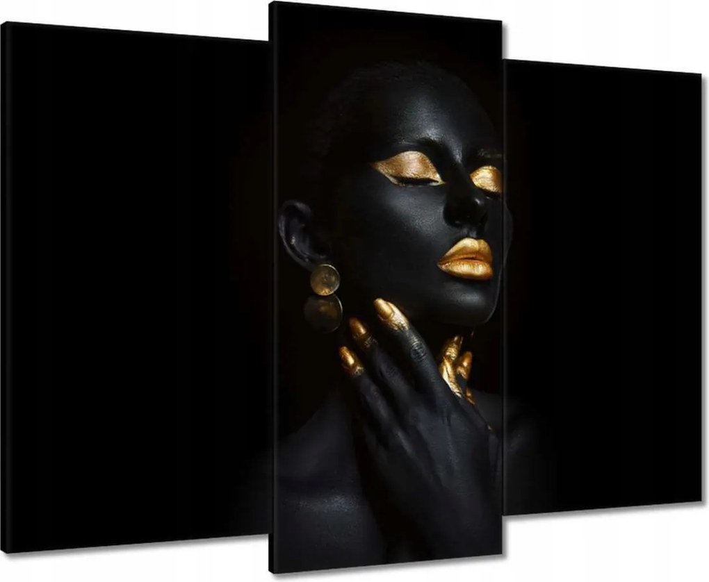 Vászonkép 90x70 Arannyal bevont arc